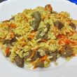 Куриные сердечки с рисом