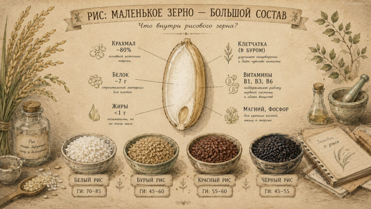 Рис: КБЖУ, польза, вред и норма потребления
